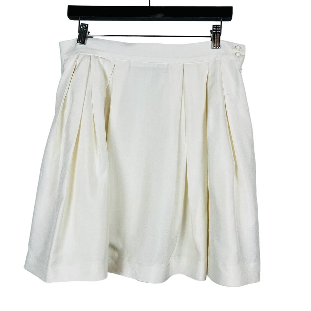 Hadleigh's Full Skirt Knee Length Made in Italy White - 42